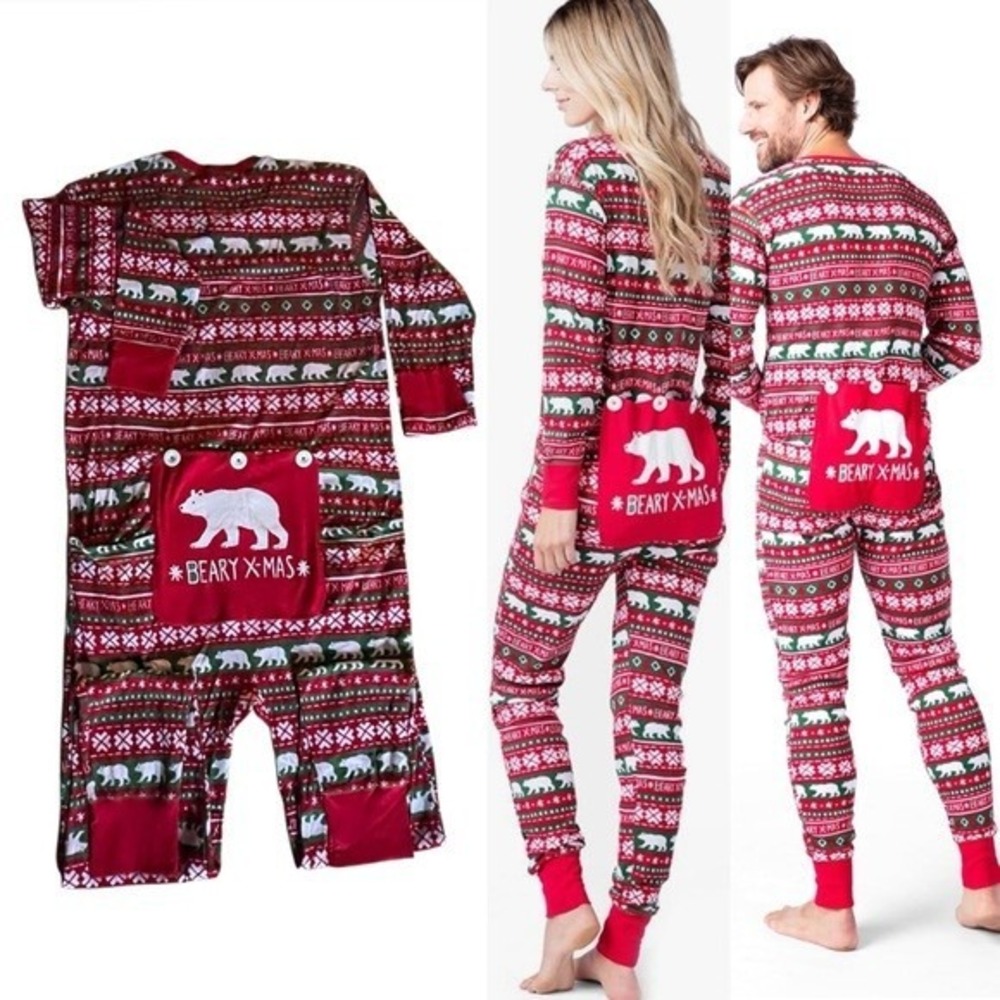 Little‎ Blue House by Hatley BEARY X-MAS Union Suit One Piece NWT Large Unisex